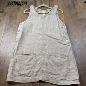 GAP Beige/Tan Sleeveless Mini Pinafore Dress